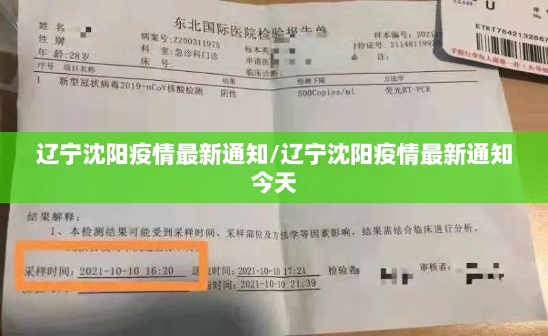 辽宁沈阳疫情最新通知/辽宁沈阳疫情最新通知今天 辽宁沈阳疫情最新通知/辽宁沈阳疫情最新通知今天