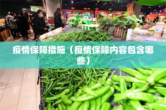 疫情保障措施(疫情保障内容包含哪些) 疫情保障措施(疫情保障内容包含哪些)