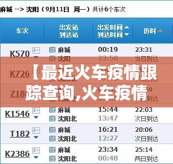 【最近火车疫情跟踪查询,火车疫情车次查询】 【最近火车疫情跟踪查询,火车疫情车次查询】