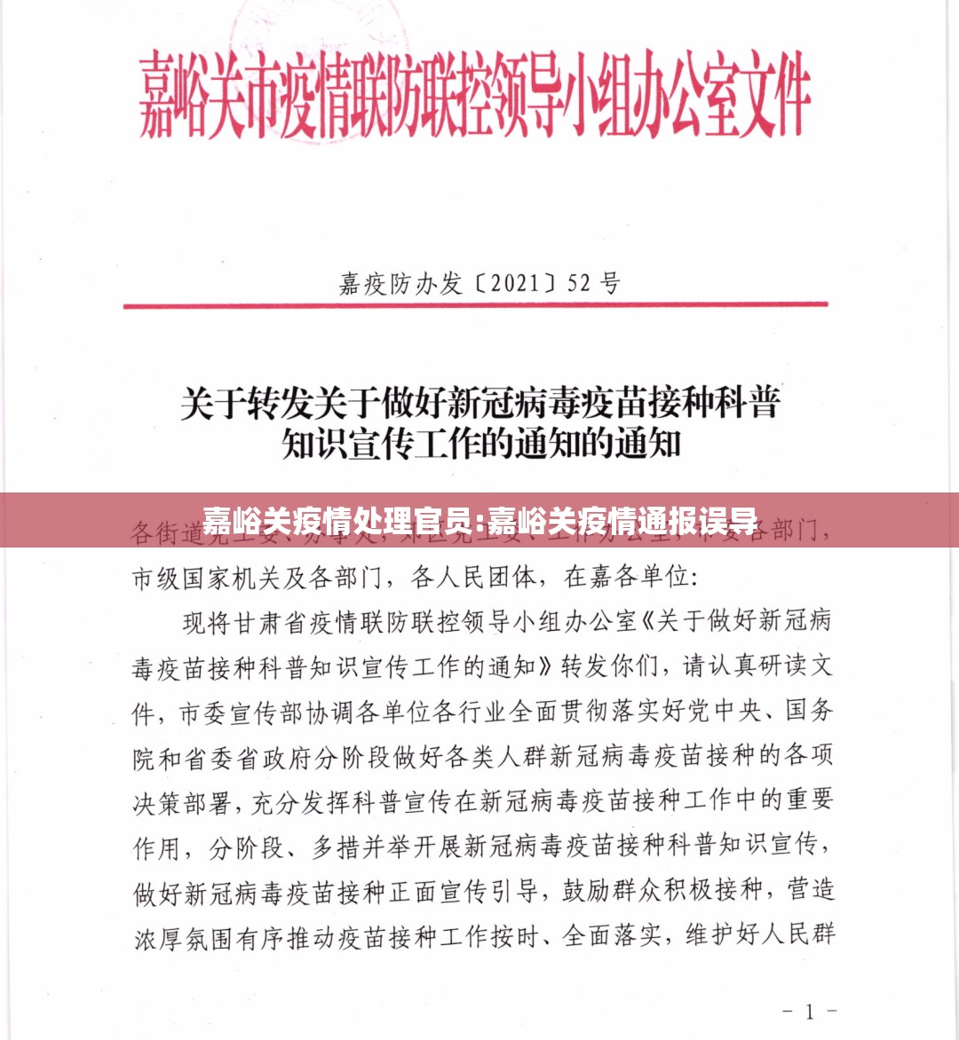 嘉峪关疫情处理官员:嘉峪关疫情通报误导 嘉峪关疫情处理官员:嘉峪关疫情通报误导