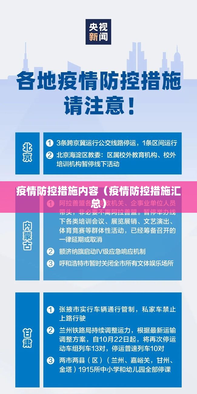 疫情防控措施内容(疫情防控措施汇总) 疫情防控措施内容(疫情防控措施汇总)
