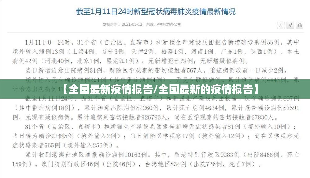 【全国最新疫情报告/全国最新的疫情报告】 【全国最新疫情报告/全国最新的疫情报告】