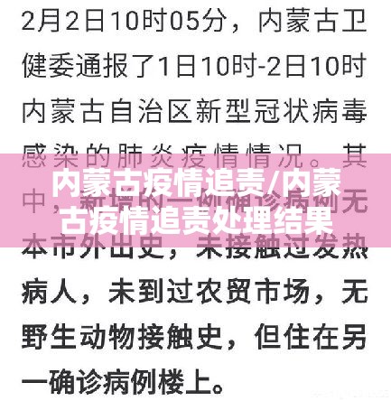 内蒙古疫情追责/内蒙古疫情追责处理结果 内蒙古疫情追责/内蒙古疫情追责处理结果