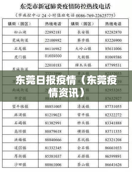 东莞日报疫情(东莞疫情资讯) 东莞日报疫情(东莞疫情资讯)