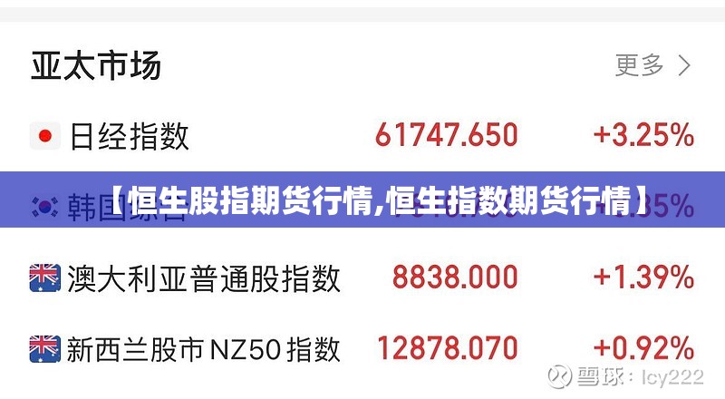 【恒生股指期货行情,恒生指数期货行情】