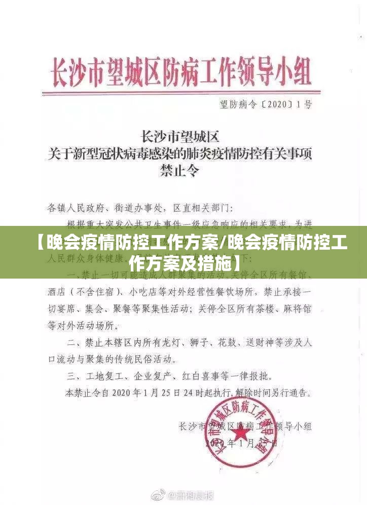 【晚会疫情防控工作方案/晚会疫情防控工作方案及措施】