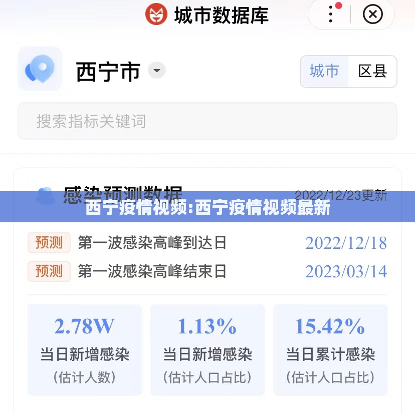 西宁疫情视频:西宁疫情视频最新