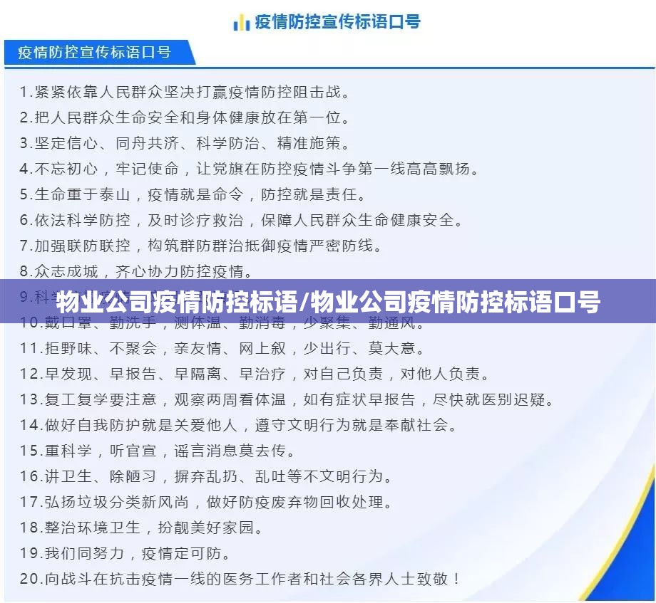 物业公司疫情防控标语/物业公司疫情防控标语口号