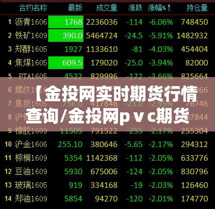 【金投网实时期货行情查询/金投网pⅴc期货】