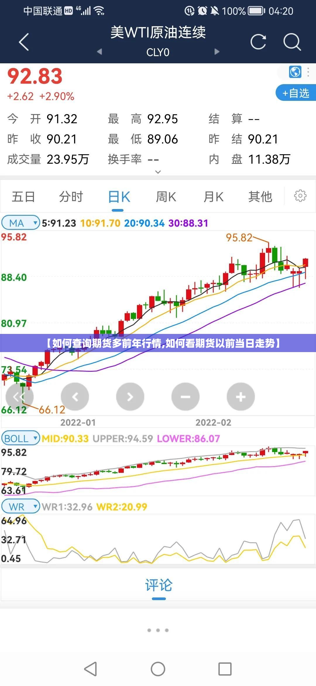 【如何查询期货多前年行情,如何看期货以前当日走势】