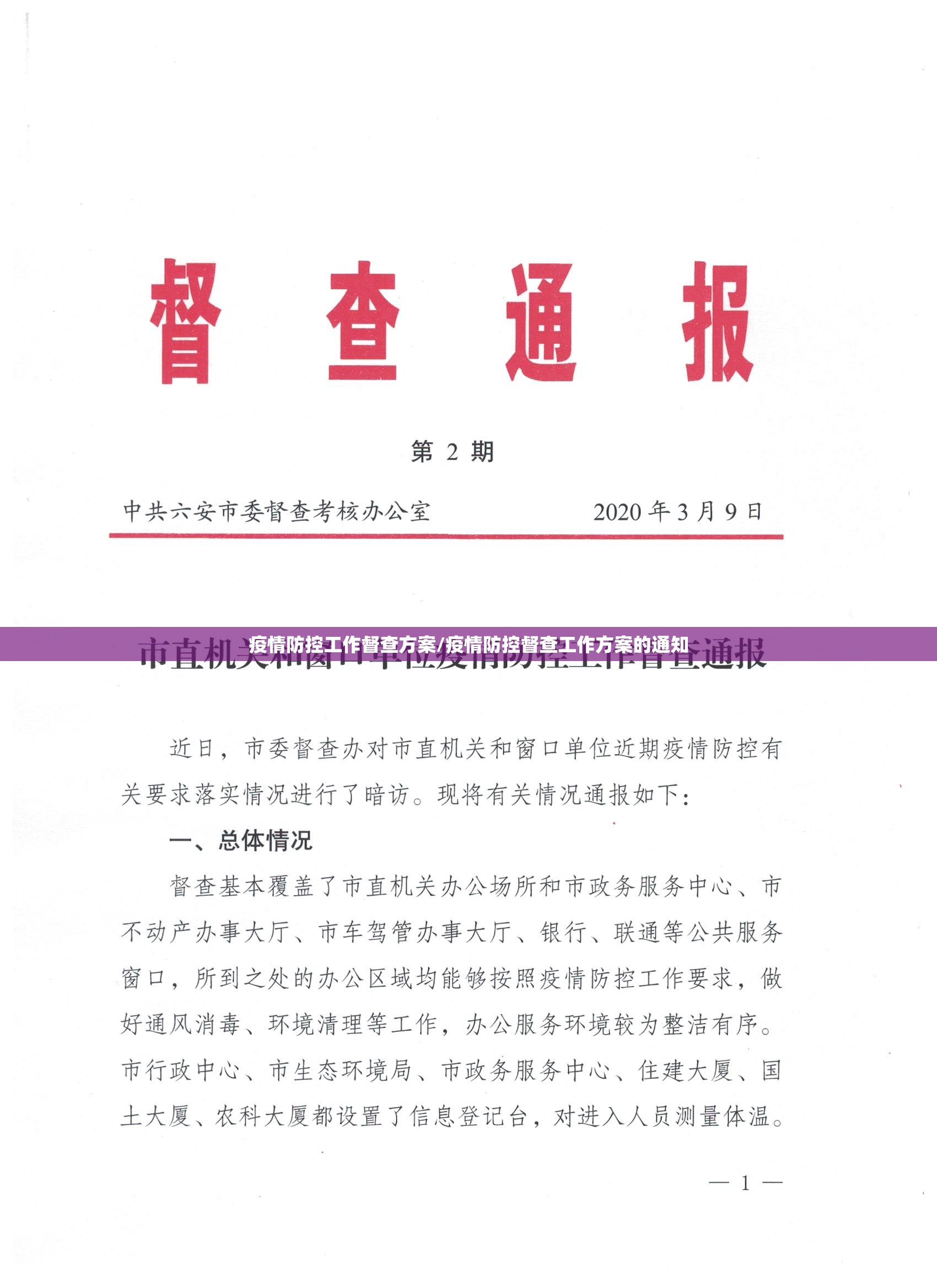 疫情防控工作督查方案/疫情防控督查工作方案的通知 疫情防控工作督查方案/疫情防控督查工作方案的通知