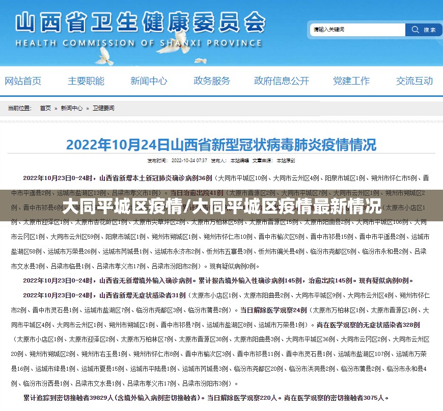 大同平城区疫情/大同平城区疫情最新情况 大同平城区疫情/大同平城区疫情最新情况