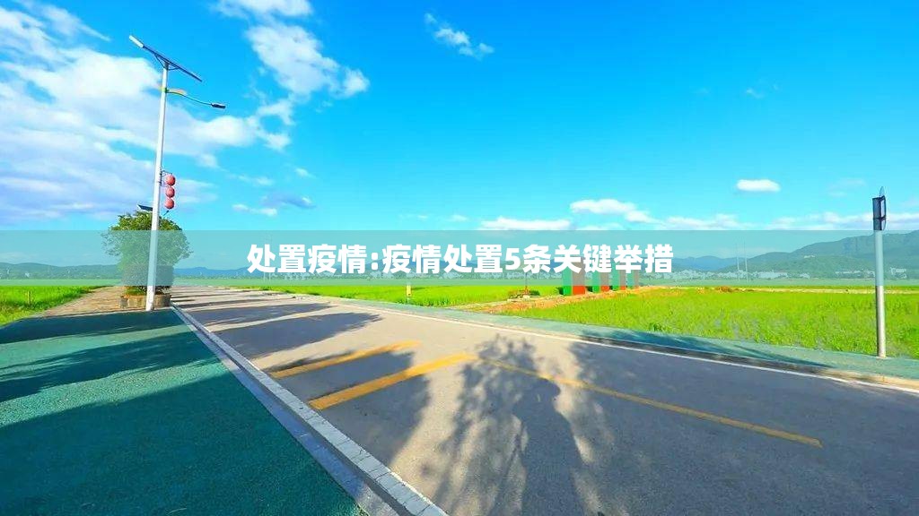 处置疫情:疫情处置5条关键举措 处置疫情:疫情处置5条关键举措
