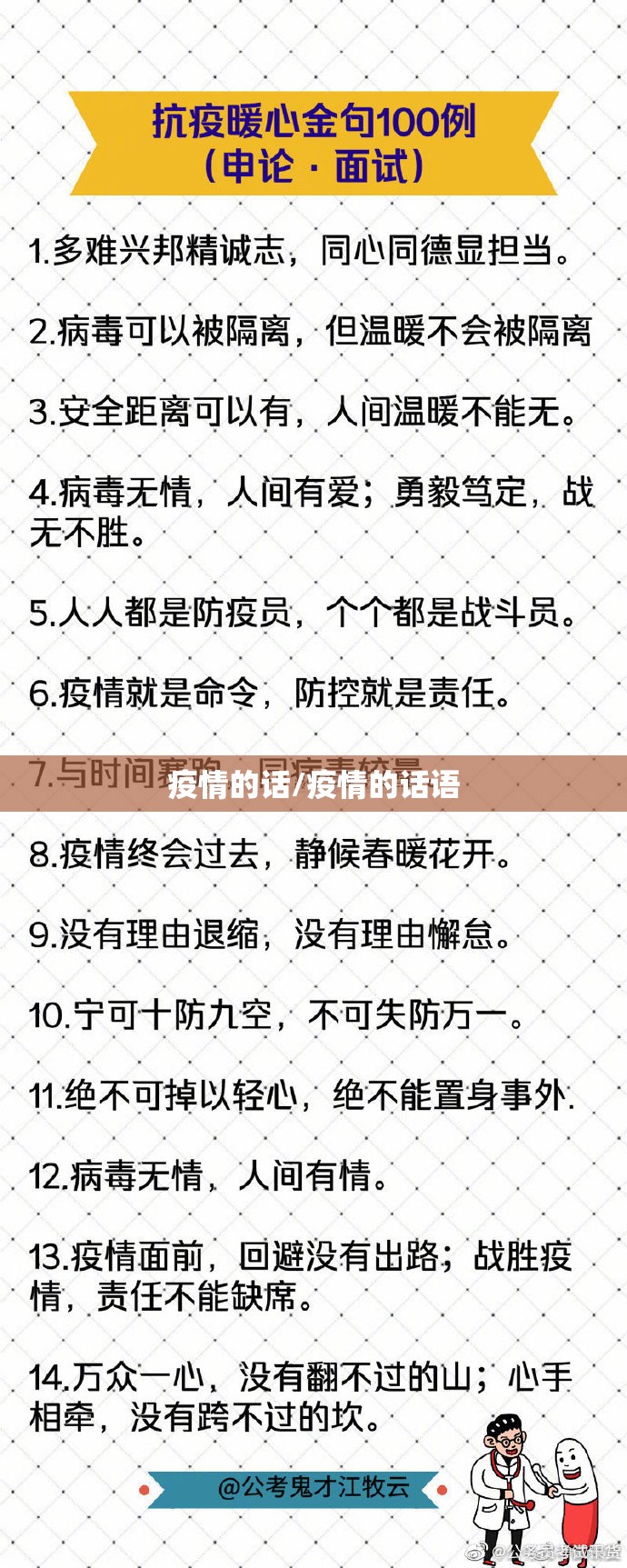 疫情的话/疫情的话语 疫情的话/疫情的话语