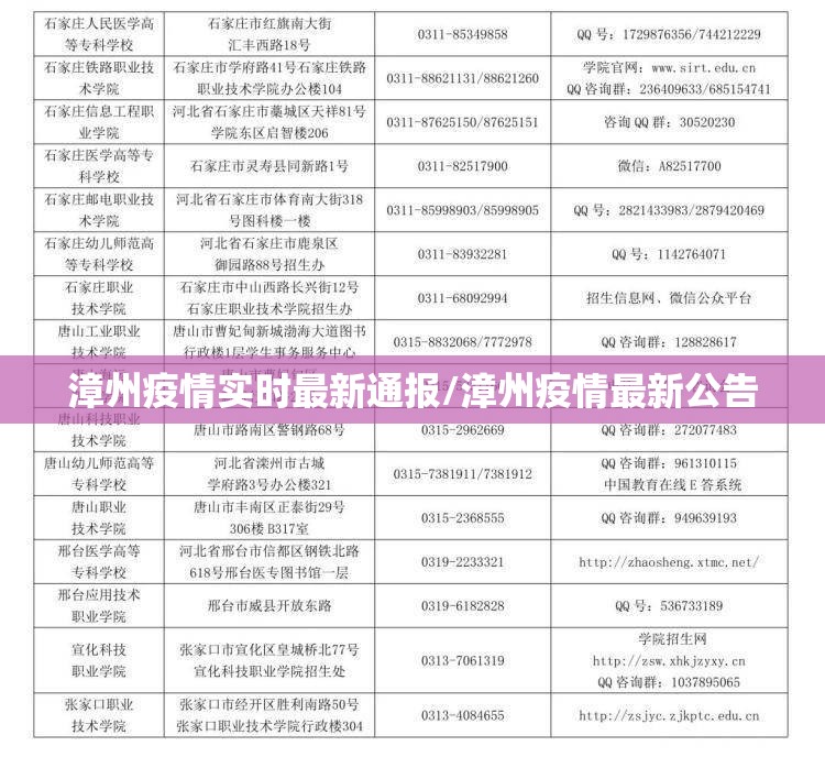 漳州疫情实时最新通报/漳州疫情最新公告
