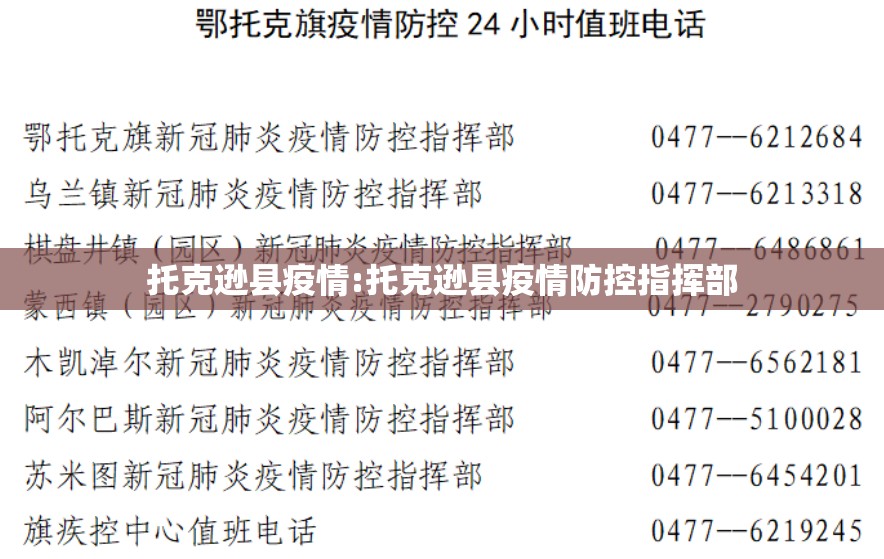 托克逊县疫情:托克逊县疫情防控指挥部
