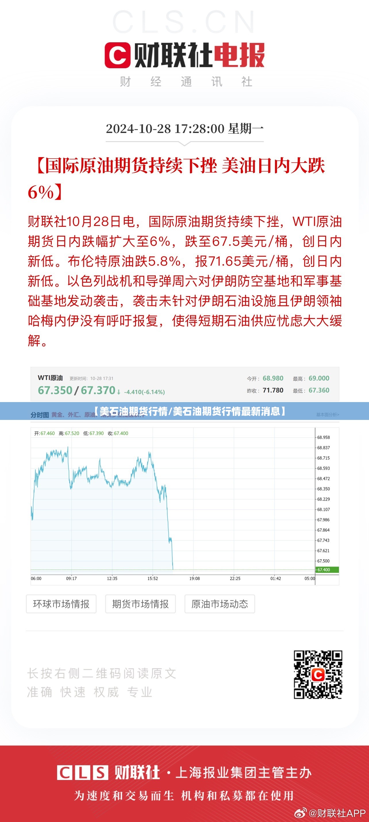 【美石油期货行情/美石油期货行情最新消息】