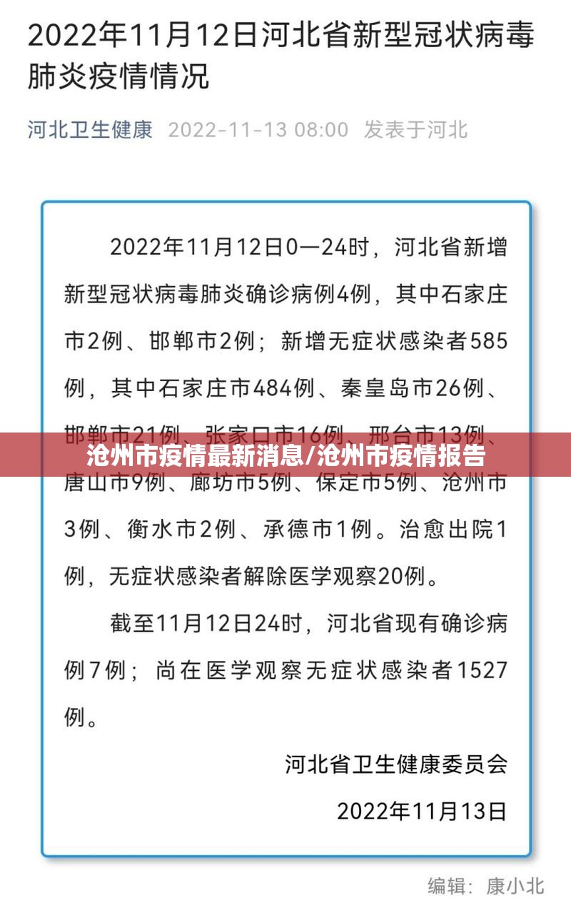 沧州市疫情最新消息/沧州市疫情报告