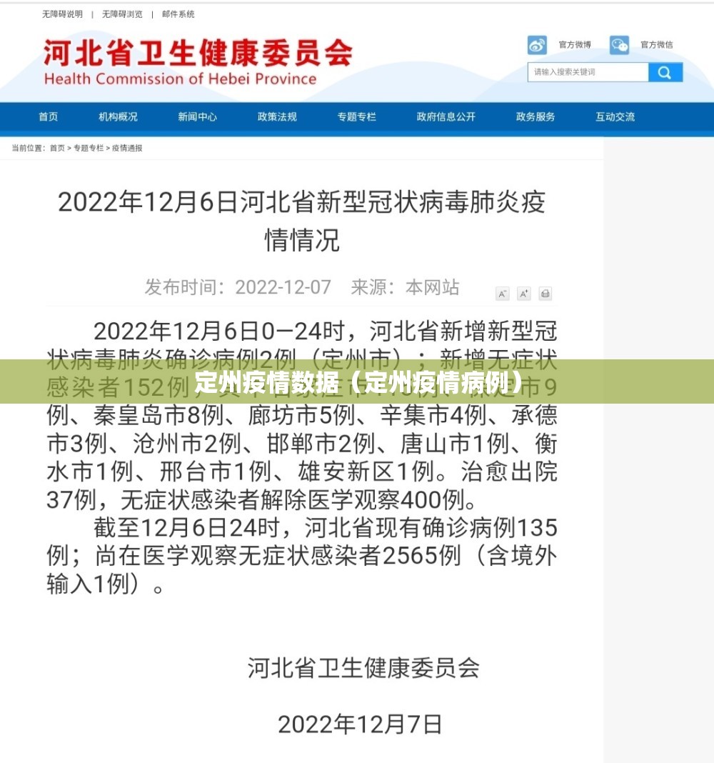 定州疫情数据（定州疫情病例）