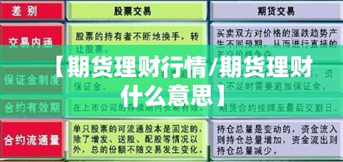 【期货理财行情/期货理财什么意思】 【期货理财行情/期货理财什么意思】