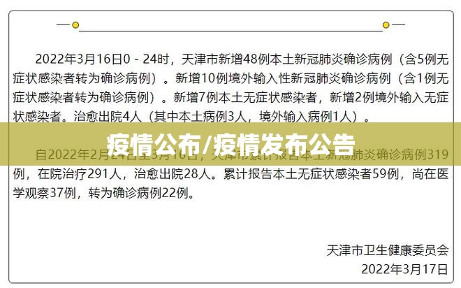 疫情公布/疫情发布公告 疫情公布/疫情发布公告