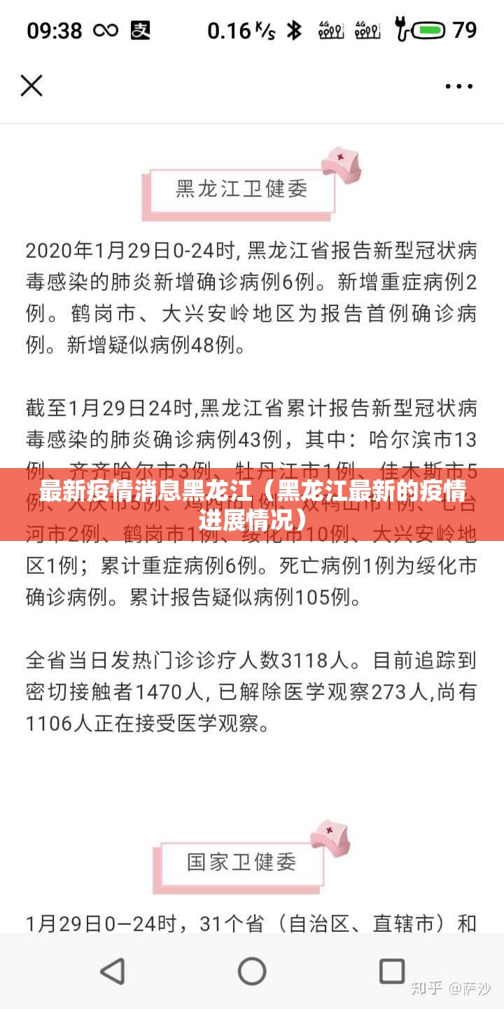 最新疫情消息黑龙江（黑龙江最新的疫情进展情况）