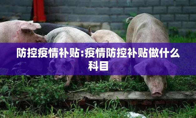 防控疫情补贴:疫情防控补贴做什么科目 防控疫情补贴:疫情防控补贴做什么科目