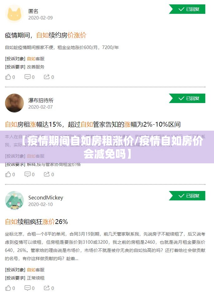 【疫情期间自如房租涨价/疫情自如房价会减免吗】