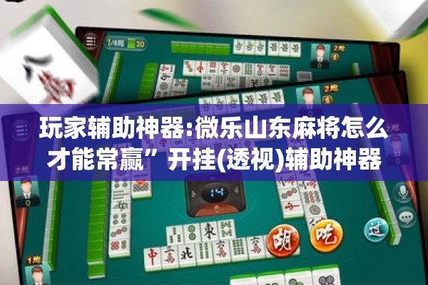 玩家辅助神器:微乐山东麻将怎么才能常赢	”开挂(透视)辅助神器