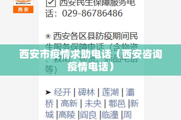 西安市疫情求助电话（西安咨询疫情电话）