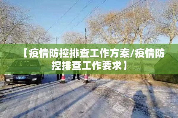 【疫情防控排查工作方案/疫情防控排查工作要求】