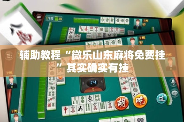 辅助教程“微乐山东麻将免费挂”其实确实有挂