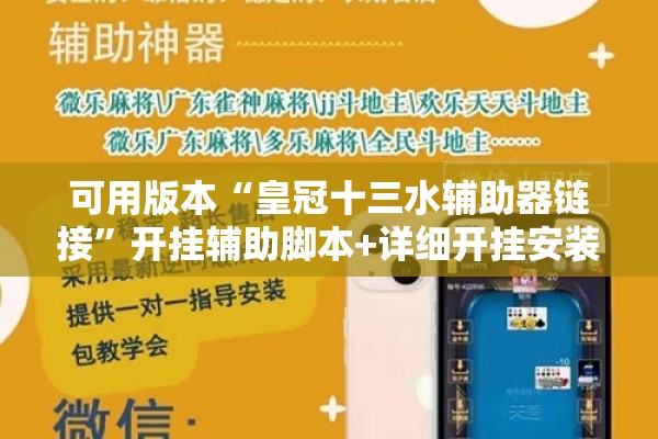 可用版本“皇冠十三水辅助器链接”开挂辅助脚本+详细开挂安装教程