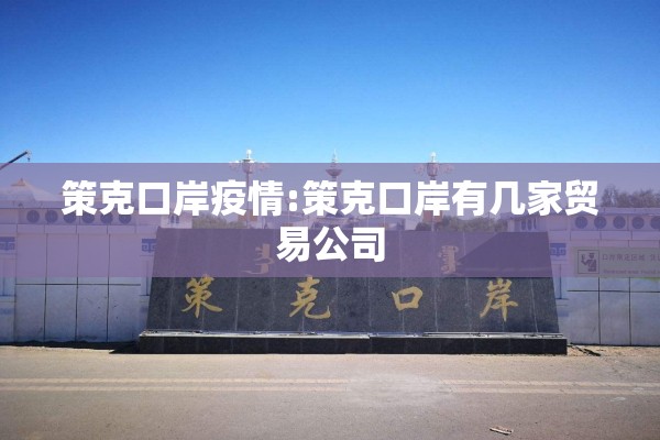 策克口岸疫情:策克口岸有几家贸易公司