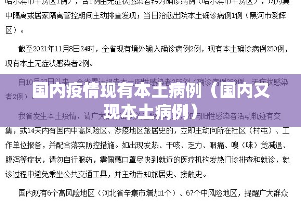 国内疫情现有本土病例（国内又现本土病例）