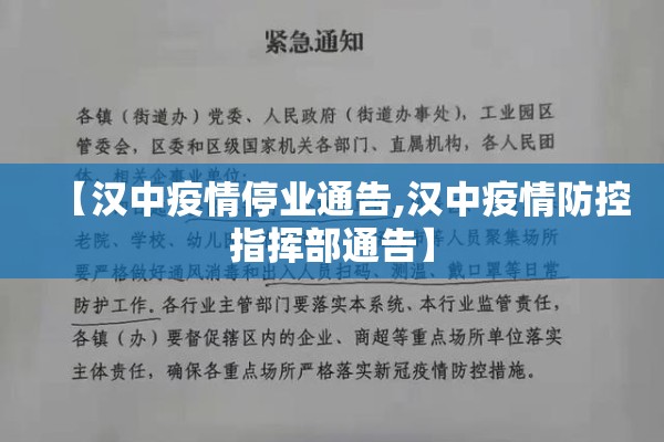 【汉中疫情停业通告,汉中疫情防控指挥部通告】