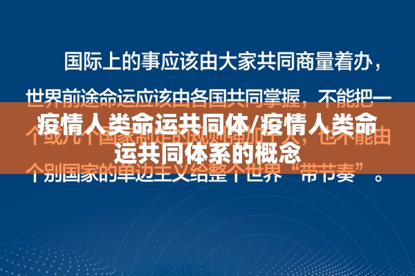 疫情人类命运共同体/疫情人类命运共同体系的概念