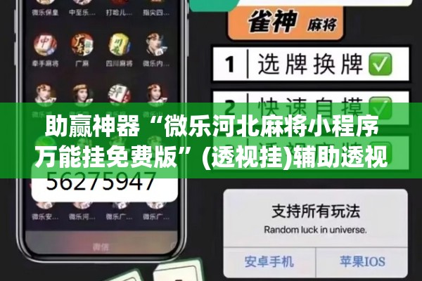 助赢神器“微乐河北麻将小程序万能挂免费版	”(透视挂)辅助透视教程