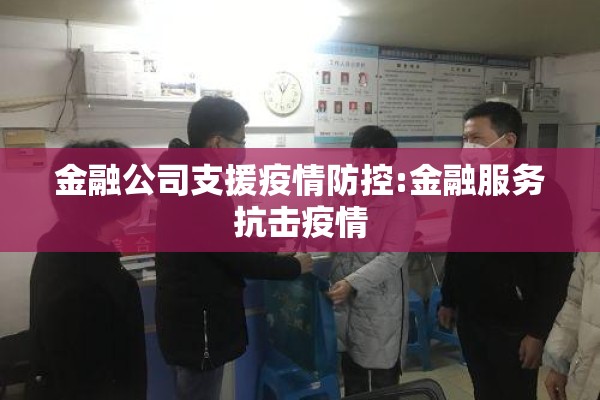金融公司支援疫情防控:金融服务抗击疫情