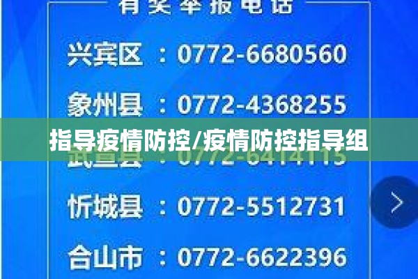 指导疫情防控/疫情防控指导组