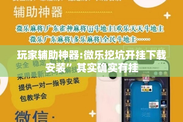 玩家辅助神器:微乐挖坑开挂下载安装”其实确实有挂