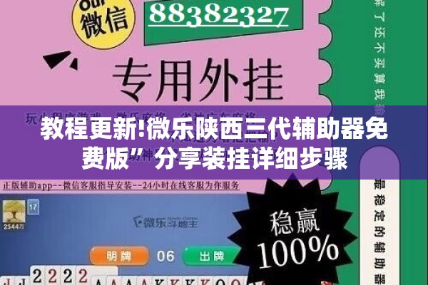 教程更新!微乐陕西三代辅助器免费版”分享装挂详细步骤