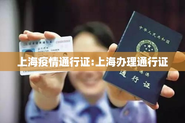 上海疫情通行证:上海办理通行证