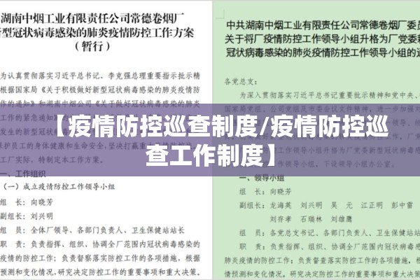 【疫情防控巡查制度/疫情防控巡查工作制度】