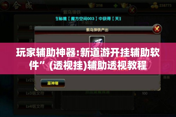 玩家辅助神器:新道游开挂辅助软件	”(透视挂)辅助透视教程