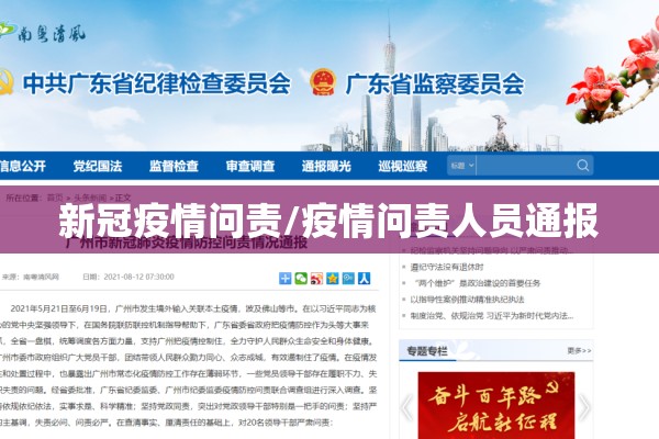 新冠疫情问责/疫情问责人员通报