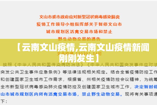 【云南文山疫情,云南文山疫情新闻刚刚发生】