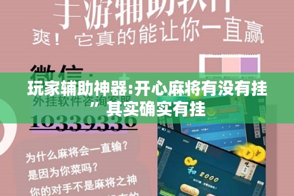 玩家辅助神器:开心麻将有没有挂”其实确实有挂