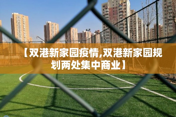 【双港新家园疫情,双港新家园规划两处集中商业】