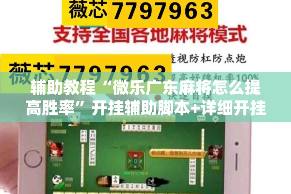 辅助教程“微乐广东麻将怎么提高胜率”开挂辅助脚本+详细开挂安装教程
